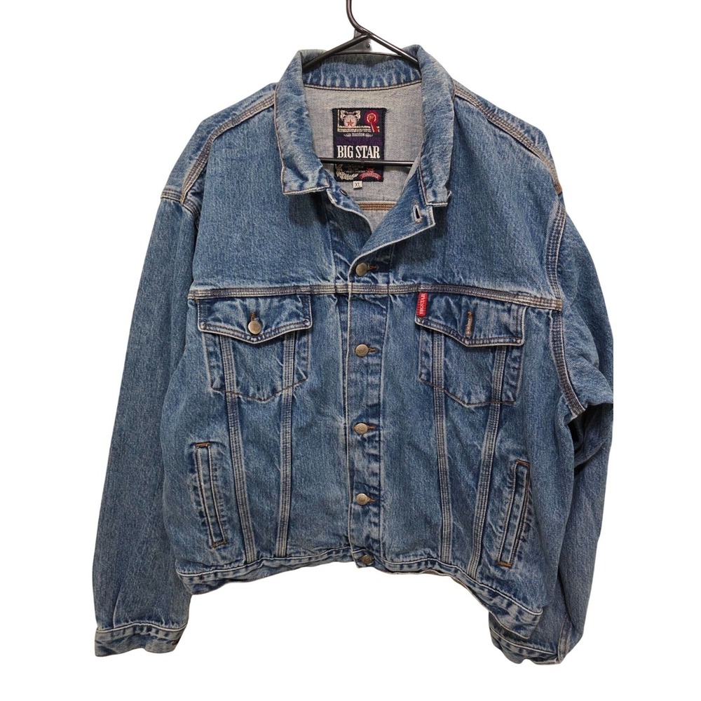 Vintage Big Star & CO Denim Jacket Men's Button-Up‎ Size XL
